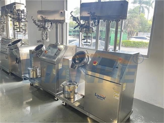 El tanque de emulsión del emulsor del vacío del homogeneizador del mezclador 5L 10L de la calefacción del alto laboratorio del esquileo