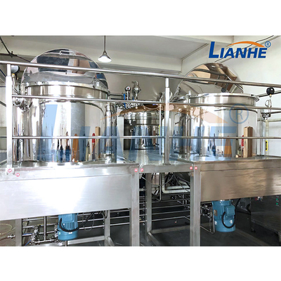 Máquina de emulsión de acero inoxidable del emulsor 1T del mezclador del vacío del gel poner crema cosmético del ungüento