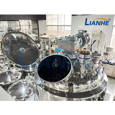 El tanque de mezcla del ungüento cosmético del mezclador del emulsor del vacío de la calefacción de vapor con el mezclador