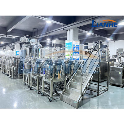 El tanque de mezcla del ungüento cosmético del mezclador del emulsor del vacío de la calefacción de vapor con el mezclador