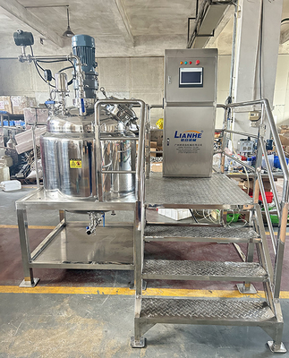 el mezclador del emulsor del vacío 300L modificó el tanque para requisitos particulares de mezcla y de calefacción con el flujómetro