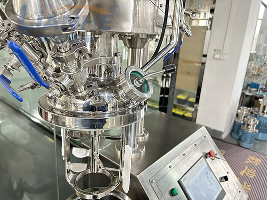 Máquina de elevación hidráulica del mezclador de la crema del homogeneizador del vacío del control del PLC de 20 litros