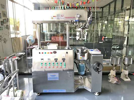 mezclador de alta velocidad del vacío de la loción del homogeneizador del emulsor del vacío de la crema del laboratorio 5L