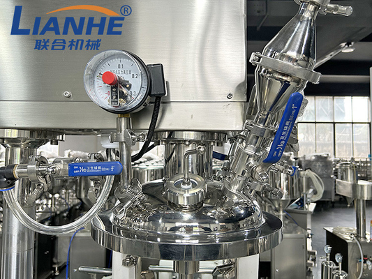 mezclador de alta velocidad del vacío de la loción del homogeneizador del emulsor del vacío de la crema del laboratorio 5L