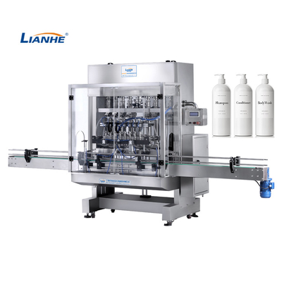Máquina de rellenar poner crema cosmética líquida de 8 bocas de la cabeza linear automática del pistón 1-12