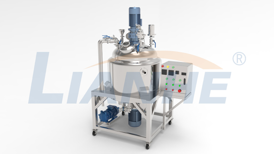 máquina de emulsión de mezcla de la calefacción del homogeneizador del vacío de la cubierta sellada 200L