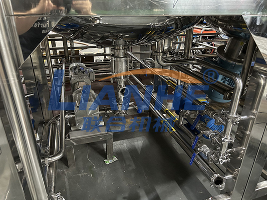 Mezclador de emulsión del ungüento de la goma del homogeneizador de la máquina cosmética de la fabricación del PLC 1000L