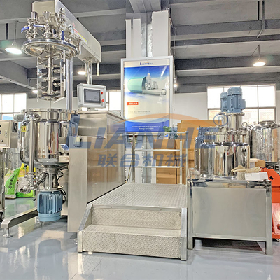Máquina de acero inoxidable 150L del mezclador del emulsor del vacío del PLC práctica