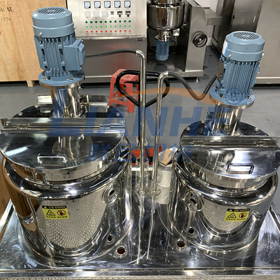Máquina de acero inoxidable 150L del mezclador del emulsor del vacío del PLC práctica