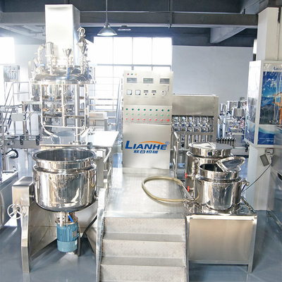 Máquina doble del mezclador del emulsor del vacío de la crema del esquileo control del PLC de 120 grados