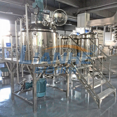 500L fijó el tipo marco del mezclador SUS304 del emulsor del vacío para la crema cosmética