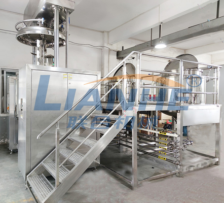1 elevación hidráulica de la máquina del mezclador de Ton Double Cylinder Vacuum Emulsifier