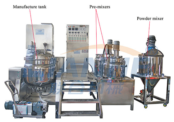 Equipo de fabricación de la crema dental del ISO 300L, máquina de fabricación cosmética de SUS316L