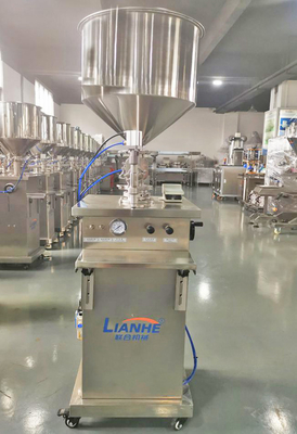 Acero inoxidable a prueba de herrumbre poner crema semi automático de la máquina de rellenar de la loción del ISO