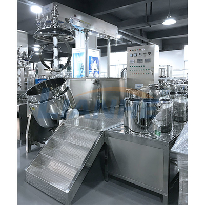 Elevación hidráulica del alto del esquileo del vacío 300L del CE del emulsor homogeneizador del mezclador