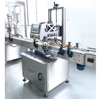 Material de acero inoxidable de la máquina de la botella del tornillo del PLC de LIANHE que capsula
