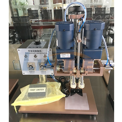 Máquina que capsula 220V/110V de la botella semi automática con 4 rodillos