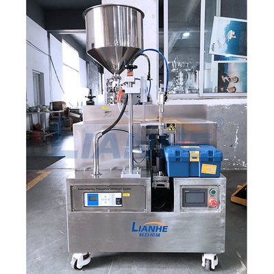 Llenador y sellador que se escapan antis, máquina cosmética del tubo del lacre del tubo del PLC