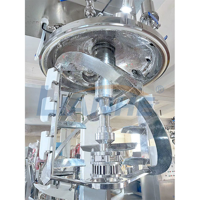 El alto mezclador poner crema cosmético 200L del emulsor del esquileo cuece control del PLC al vapor de la calefacción