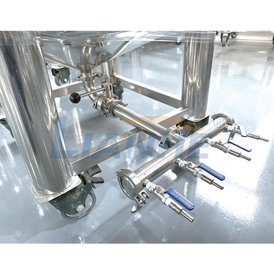 Perfume los tanques de almacenamiento líquidos de acero inoxidables verticales 200L con 4 mercados
