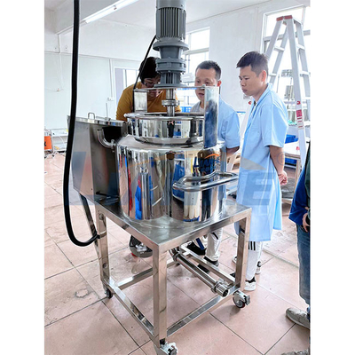 El alto mezclador de calefacción eléctrico 100L 3 del emulsor del esquileo acoda el acero inoxidable