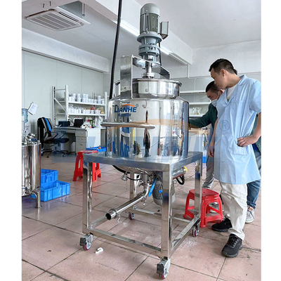 El alto mezclador de calefacción eléctrico 100L 3 del emulsor del esquileo acoda el acero inoxidable
