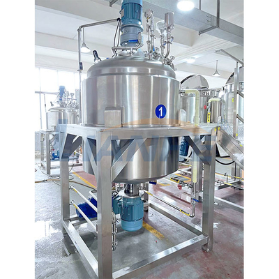 el tanque de mezcla del mezclador 1000L de la crema del champú del vacío del emulsor de la alta del esquileo loción cosmética del cuerpo
