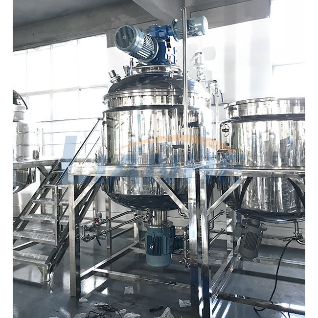 Tipo fijo salsa de tomate de tomate que hace la máquina, mezclador de emulsión del vacío 1000L